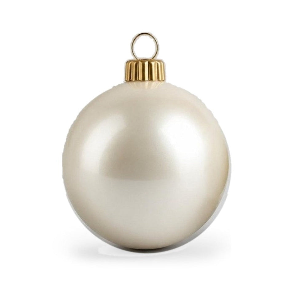 Pearly White Christmas Baubles, Pro Deco Collection