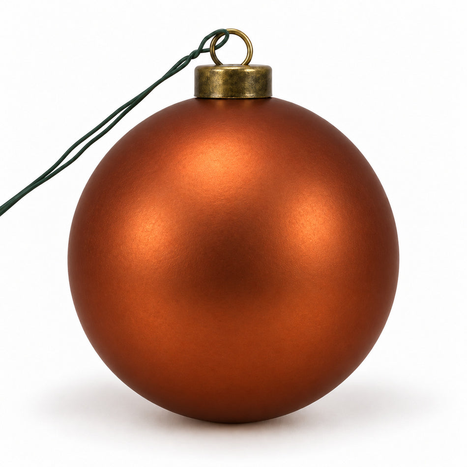 Pro Deco Collection Christmas bauble, copper matt, 15 cm diameter, product on a white background