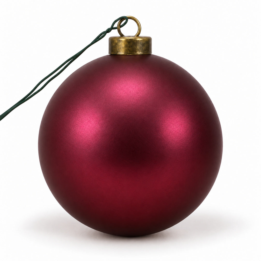 Pro Deco Collection Christmas bauble, ruby matt, 15 cm diameter, product on a white background