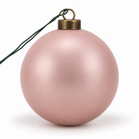 Pro Deco Collection kerstbal roze mat, diameter 10 cm, product op witte achtergrond