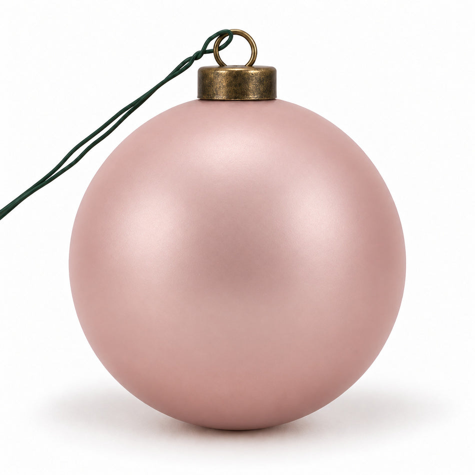 Pro Deco Collection Christmas bauble, pink matt, 10 cm diameter, product on a white background